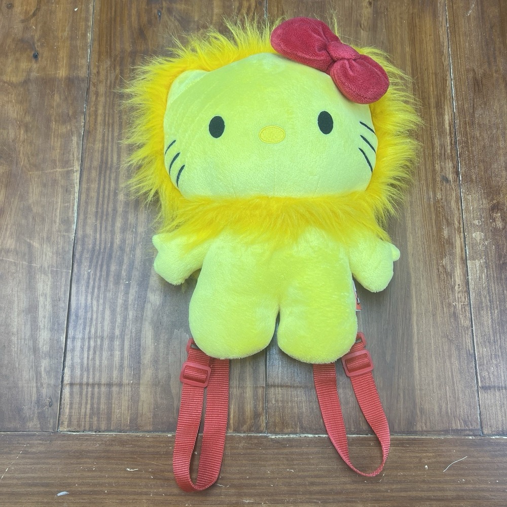 Hello Kitty Yellow Lion Plush Backpack Leo Rare Sanrio FAB Starpoint